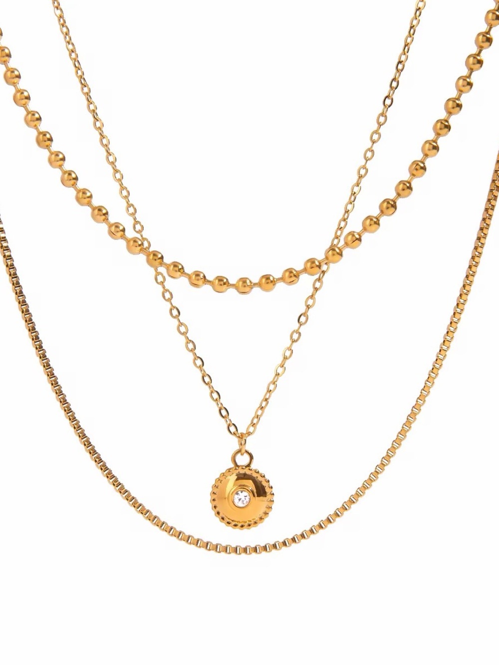 18K Gold Plated Layered Necklace